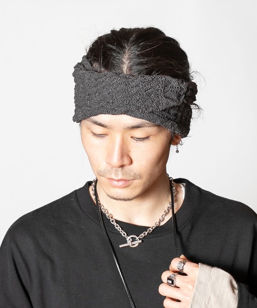 CA4LA（カシラ）の「TWIST BAND JP（ヘアバンド・メンズ・ベージュ/ブラック/サックスブルー/チャコールグレー・ONESIZE）」の2枚目の写真