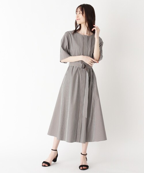 モディファイ modify/半袖デザイン総柄ワンピース 40