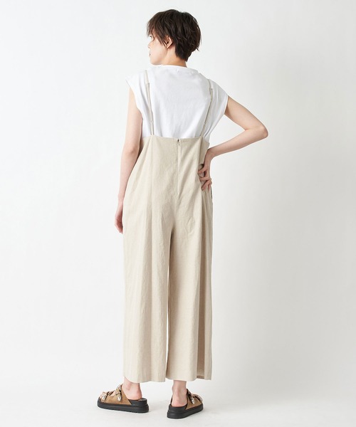 un dix cors(アンディコール)の「旬のレイヤードスタイルが完成 キャミオールインワン(つなぎ/オールインワン・レディース・ブラック/ベージュ・FREE)」の13枚目の写真