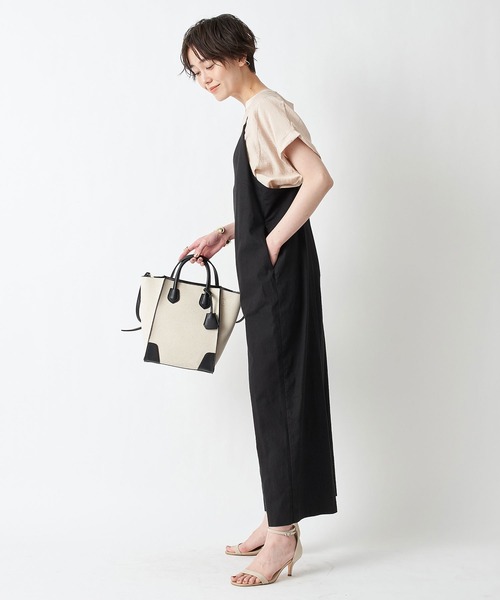 un dix cors(アンディコール)の「旬のレイヤードスタイルが完成 キャミオールインワン(つなぎ/オールインワン・レディース・ブラック/ベージュ・FREE)」の16枚目の写真