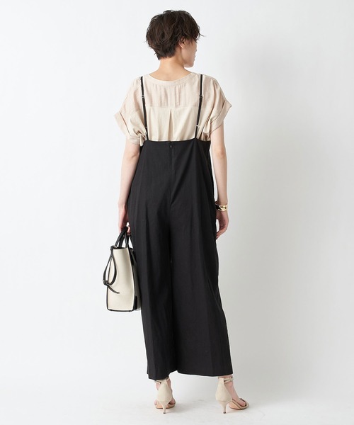 un dix cors(アンディコール)の「旬のレイヤードスタイルが完成 キャミオールインワン(つなぎ/オールインワン・レディース・ブラック/ベージュ・FREE)」の20枚目の写真