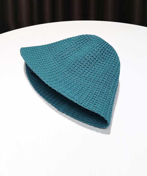 me+em select(ミームセレクト)の「ストローバケットハット【手洗い&サイズ調節可能】(ハット・レディース・グレー系その他/ターコイズブルー/ホワイト/ブラック/イエロー/キャメル・FREE)」の10枚目の写真