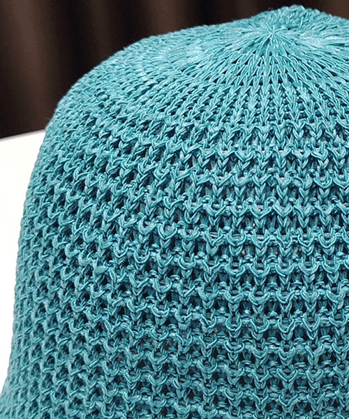 me+em select(ミームセレクト)の「ストローバケットハット【手洗い&サイズ調節可能】(ハット・レディース・グレー系その他/ターコイズブルー/ホワイト/ブラック/イエロー/キャメル・FREE)」の12枚目の写真