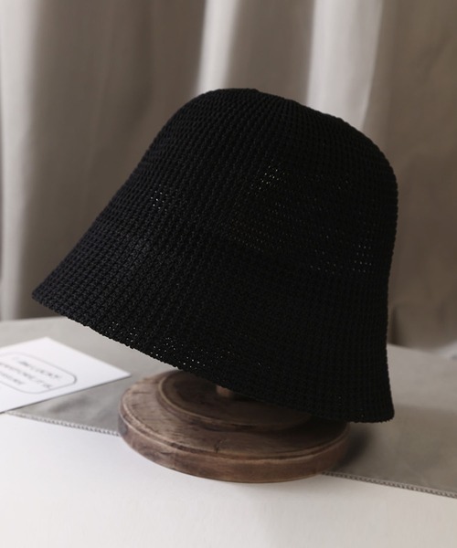 me+em select(ミームセレクト)の「ストローバケットハット【手洗い&サイズ調節可能】(ハット・レディース・グレー系その他/ターコイズブルー/ホワイト/ブラック/イエロー/キャメル・FREE)」の13枚目の写真