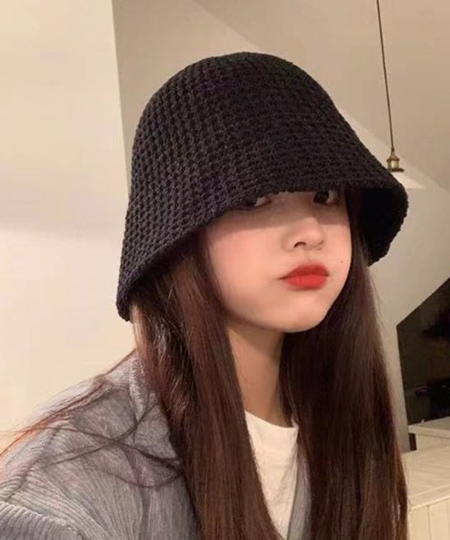 me+em select(ミームセレクト)の「ストローバケットハット【手洗い&サイズ調節可能】(ハット・レディース・グレー系その他/ターコイズブルー/ホワイト/ブラック/イエロー/キャメル・FREE)」の17枚目の写真