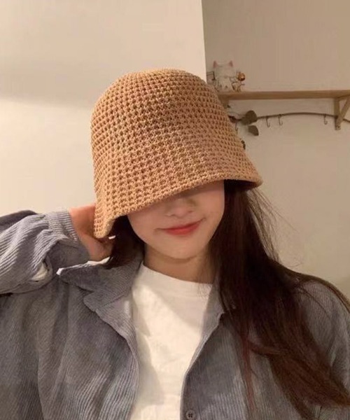 me+em select(ミームセレクト)の「ストローバケットハット【手洗い&サイズ調節可能】(ハット・レディース・グレー系その他/ターコイズブルー/ホワイト/ブラック/イエロー/キャメル・FREE)」の18枚目の写真