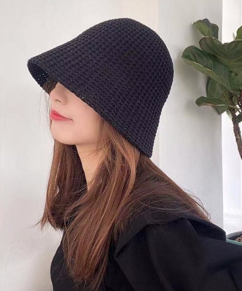 me+em select(ミームセレクト)の「ストローバケットハット【手洗い&サイズ調節可能】(ハット・レディース・グレー系その他/ターコイズブルー/ホワイト/ブラック/イエロー/キャメル・FREE)」の15枚目の写真