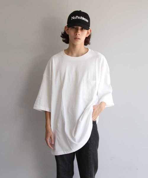 order(オーダー)の「order loose pocket tee(Tシャツ/カットソー・メンズ・ホワイト/ブラック/チャコールグレー/ブラウン/ライトパープル・S/M/L/XL/XXL)」の2枚目の写真
