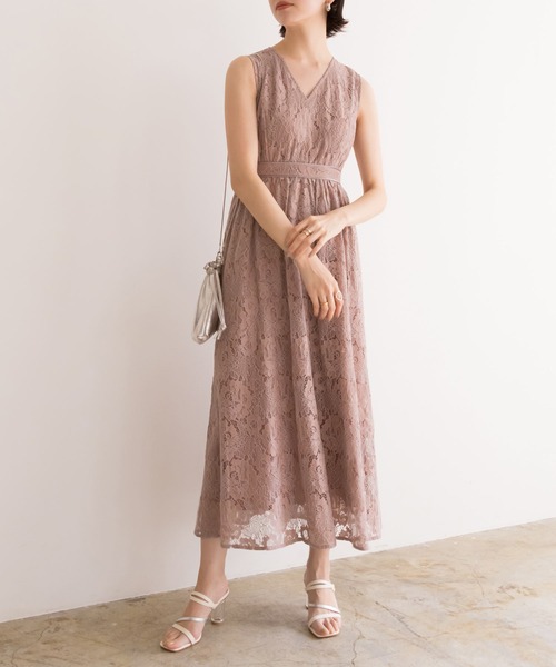 ワンピース総レースロングワンピース ワンピース Randa ランダ のファッション