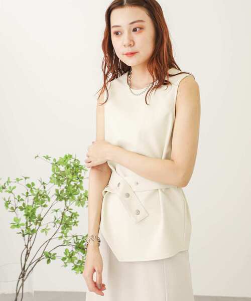 SENSE OF PLACE by URBAN RESEARCH（センスオブプレイスバイアーバンリサーチ）の「フェイクレザー2WAYアシンメトリーベスト（ベスト・レディース・ブラック/アイボリー・ONE）」の15枚目の写真