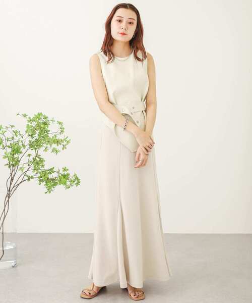 SENSE OF PLACE by URBAN RESEARCH（センスオブプレイスバイアーバンリサーチ）の「フェイクレザー2WAYアシンメトリーベスト（ベスト・レディース・ブラック/アイボリー・ONE）」の21枚目の写真