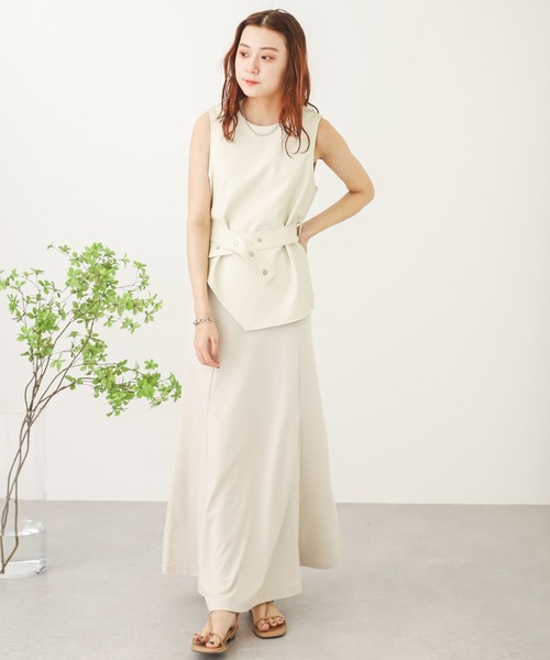 SENSE OF PLACE by URBAN RESEARCH（センスオブプレイスバイアーバンリサーチ）の「フェイクレザー2WAYアシンメトリーベスト（ベスト・レディース・ブラック/アイボリー・ONE）」の22枚目の写真