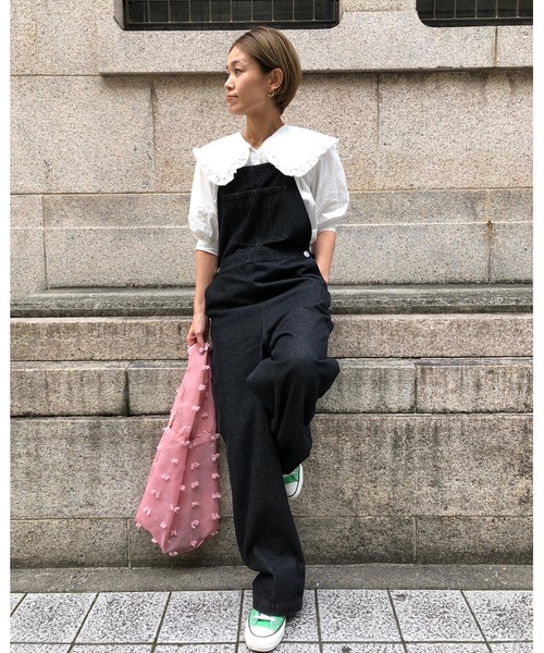 ulu（ウル）の「Frill collar short sleeves blouse（シャツ/ブラウス・レディース・ホワイト・FREE）」の4枚目の写真