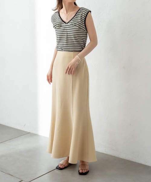 mystic（ミスティック）の「マルチボーダーフレンチプルオーバー（Tシャツ/カットソー・レディース・ブラック/ブラウン/ピンク/グリーン・FREE）」の13枚目の写真