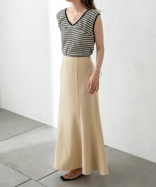 mystic（ミスティック）の「マルチボーダーフレンチプルオーバー（Tシャツ/カットソー・レディース・ブラック/ブラウン/ピンク/グリーン・FREE）」の15枚目の写真