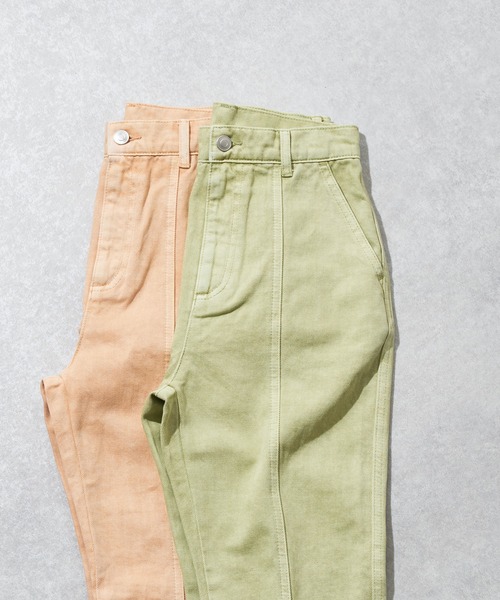 DISCOAT（ディスコート）の「カラーツイル切替スリットフレアパンツ（その他パンツ・レディース・グリーン/オレンジ・MEDIUM/LARGE）」の22枚目の写真