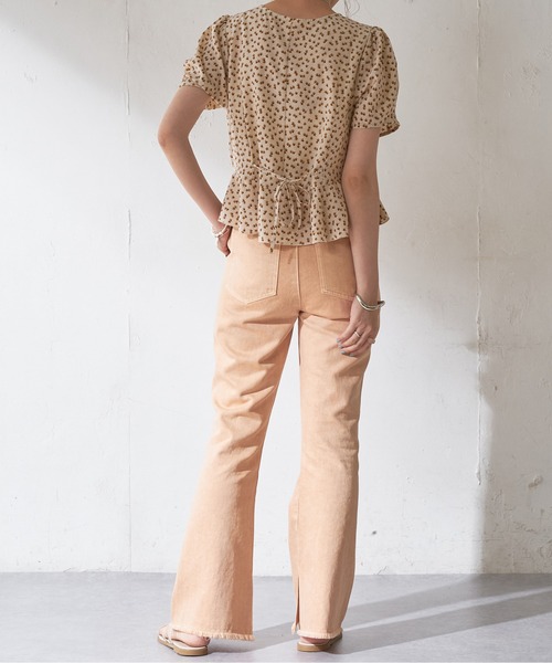 DISCOAT（ディスコート）の「カラーツイル切替スリットフレアパンツ（その他パンツ・レディース・グリーン/オレンジ・MEDIUM/LARGE）」の15枚目の写真