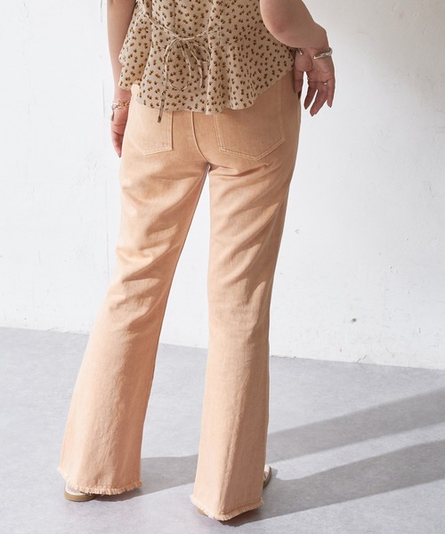 DISCOAT（ディスコート）の「カラーツイル切替スリットフレアパンツ（その他パンツ・レディース・グリーン/オレンジ・MEDIUM/LARGE）」の18枚目の写真