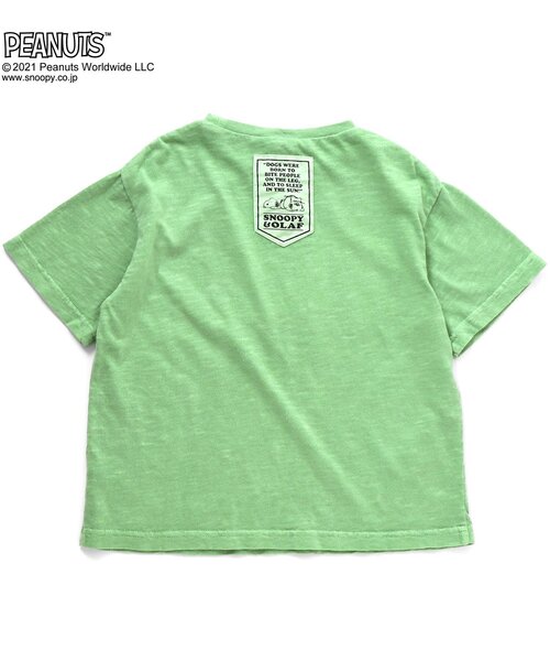 PEANUTS(ピーナッツ)の「/PEANUTS製品染めTシャツ(Tシャツ/カットソー・キッズ・パープル/オレンジ/グリーン・90/100/110/120/80/130)」の11枚目の写真