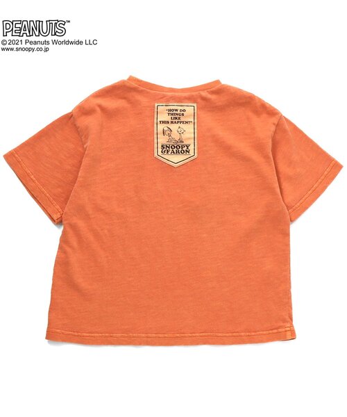 PEANUTS(ピーナッツ)の「/PEANUTS製品染めTシャツ(Tシャツ/カットソー・キッズ・パープル/オレンジ/グリーン・90/100/110/120/80/130)」の4枚目の写真