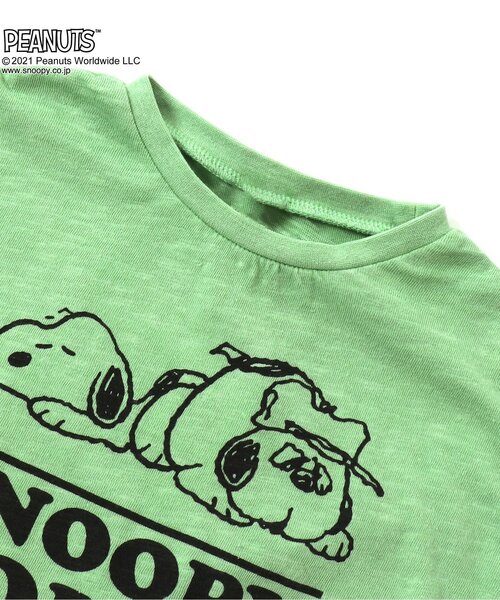 PEANUTS(ピーナッツ)の「/PEANUTS製品染めTシャツ(Tシャツ/カットソー・キッズ・パープル/オレンジ/グリーン・90/100/110/120/80/130)」の7枚目の写真