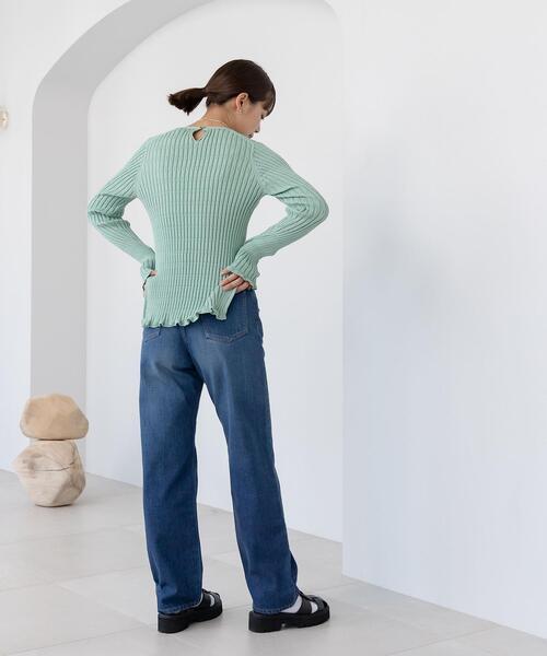 CITEN（シテン）の「＜CITEN＞ FORM JEANS by YF デニムパンツ（デニムパンツ・レディース・ネイビー/コバルトブルー・M/S）」の12枚目の写真