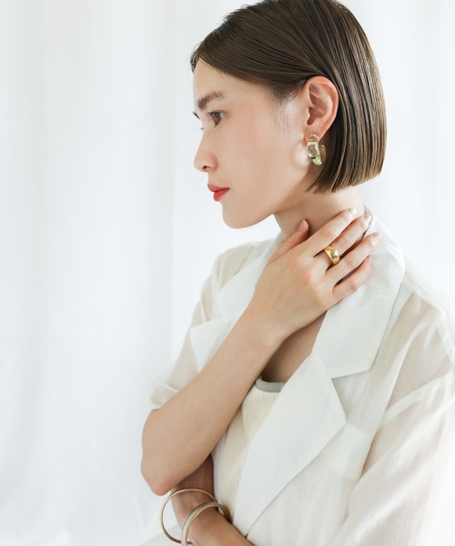 select MOCA（セレクトモカ）の「2021 SS Cカーブクリアピアス（ピアス（両耳用）・レディース・パープル/イエロー/ブルー・FREE）」の7枚目の写真