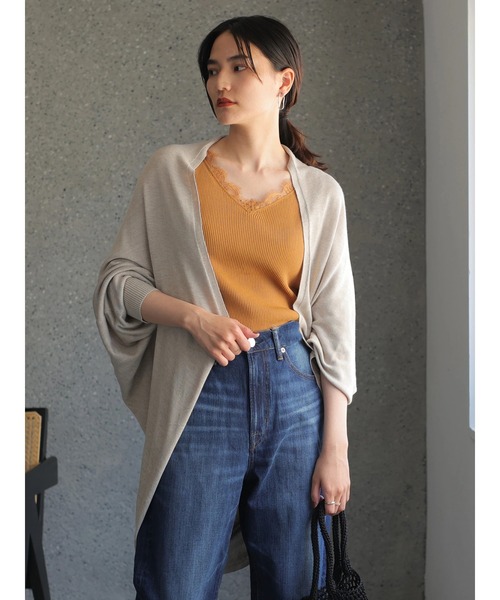 AMERICAN HOLIC（アメリカンホリック）の「ドルマンニットカーディガン（カーディガン/ボレロ・レディース・モカ/グレー系その他/ネイビー/ベージュ系その他2・FREE）」の16枚目の写真