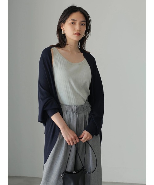 AMERICAN HOLIC（アメリカンホリック）の「ドルマンニットカーディガン（カーディガン/ボレロ・レディース・モカ/グレー系その他/ネイビー/ベージュ系その他2・FREE）」の6枚目の写真