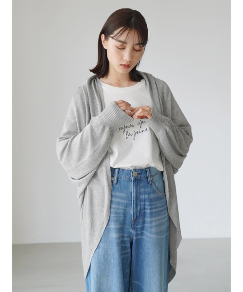 AMERICAN HOLIC（アメリカンホリック）の「ドルマンニットカーディガン（カーディガン/ボレロ・レディース・モカ/グレー系その他/ネイビー/ベージュ系その他2・FREE）」の5枚目の写真