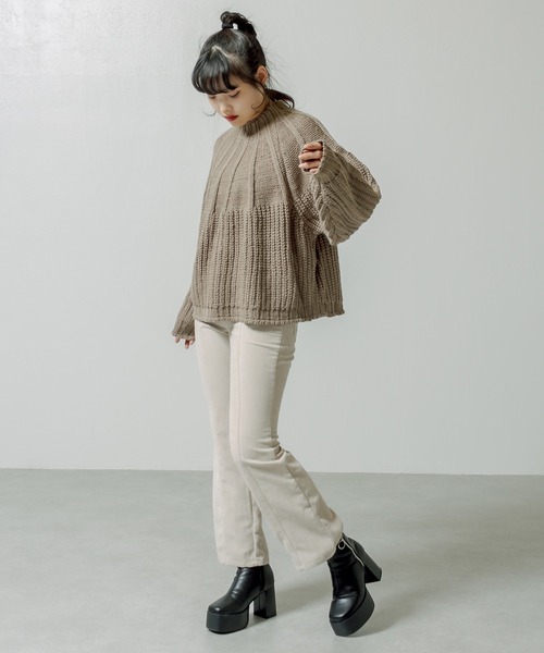 RASVOA（ラスボア）の「センターステッチコーデュロイパンツ（その他パンツ・レディース・グレイッシュベージュ/アイボリー/ブラック/ベージュ・FREE）」の21枚目の写真