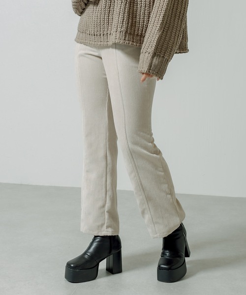 RASVOA（ラスボア）の「センターステッチコーデュロイパンツ（その他パンツ・レディース・グレイッシュベージュ/アイボリー/ブラック/ベージュ・FREE）」の18枚目の写真