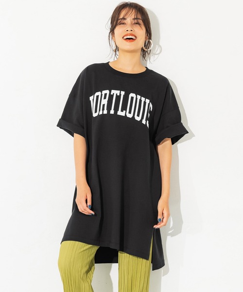 coca（coca）（コカ）の「ヘビーウェイトクロップドカレッジチュニック（チュニック・レディース・ホワイト/ブラック/ネイビー/グレー系その他・M/L）」の3枚目の写真