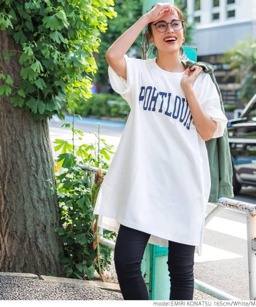 coca（coca）（コカ）の「ヘビーウェイトクロップドカレッジチュニック（チュニック・レディース・ホワイト/ブラック/ネイビー/グレー系その他・M/L）」の16枚目の写真