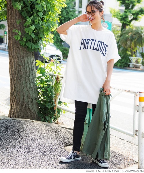 coca（coca）（コカ）の「ヘビーウェイトクロップドカレッジチュニック（チュニック・レディース・ホワイト/ブラック/ネイビー/グレー系その他・M/L）」の18枚目の写真