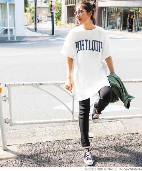 coca（coca）（コカ）の「ヘビーウェイトクロップドカレッジチュニック（チュニック・レディース・ホワイト/ブラック/ネイビー/グレー系その他・M/L）」の20枚目の写真