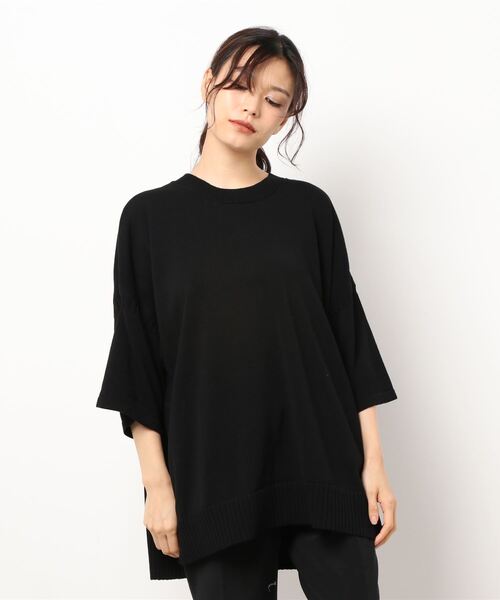 KOBE LETTUCE（コウベレタス）の「オーバーサイズコットンニットトップス（ニット/セーター・レディース・ブラック/ブラウン/オフホワイト・FREE）」の11枚目の写真