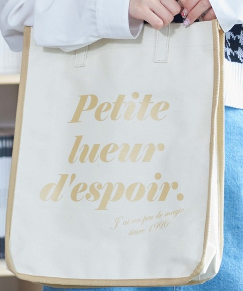 WEGO(ウィゴー)の「WEGO/パイピング撥水キャンバストートバッグ(トートバッグ・レディース・ベージュ系その他/ブラック系その他/ブラック/ブラウン・FREE)」の6枚目の写真