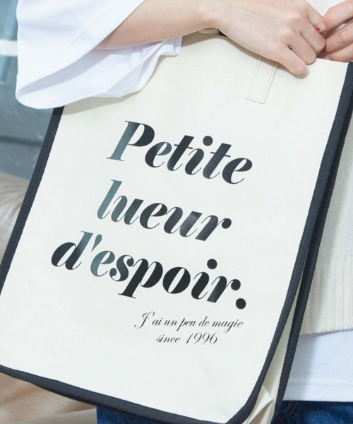 WEGO(ウィゴー)の「WEGO/パイピング撥水キャンバストートバッグ(トートバッグ・レディース・ベージュ系その他/ブラック系その他/ブラック/ブラウン・FREE)」の7枚目の写真