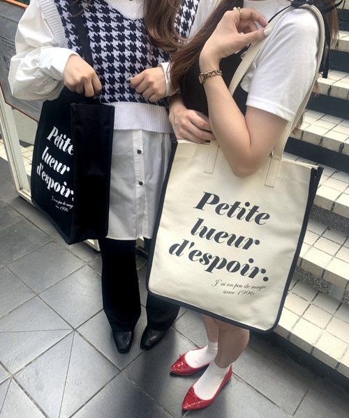 WEGO(ウィゴー)の「WEGO/パイピング撥水キャンバストートバッグ(トートバッグ・レディース・ベージュ系その他/ブラック系その他/ブラック/ブラウン・FREE)」の17枚目の写真