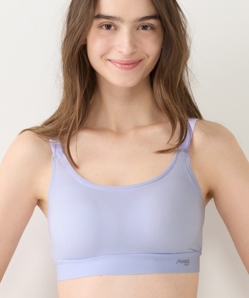 Sloggi（スロギー）の「【ワンサイズでS～Lに対応する究極の伸縮性】スロギー ゴー オールラウンド カップ付きハーフトップ2 sloggi GO Allround Top2 JX（ブラジャー・レディース・ブラック/ベージュ/ピンク/ワインレッド/ネイビー/ライトパープル/ナチュラル・SL）」の6枚目の写真