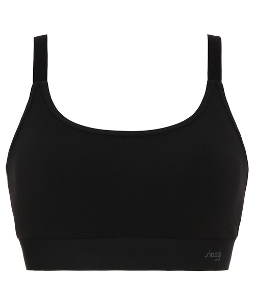 Sloggi（スロギー）の「【ワンサイズでS～Lに対応する究極の伸縮性】スロギー ゴー オールラウンド カップ付きハーフトップ2 sloggi GO Allround Top2 JX（ブラジャー・レディース・ブラック/ベージュ/ピンク/ワインレッド/ネイビー/ライトパープル/ナチュラル・SL）」の2枚目の写真