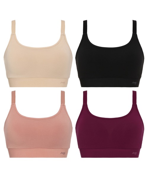 Sloggi（スロギー）の「【ワンサイズでS～Lに対応する究極の伸縮性】スロギー ゴー オールラウンド カップ付きハーフトップ2 sloggi GO Allround Top2 JX（ブラジャー・レディース・ブラック/ベージュ/ピンク/ワインレッド/ネイビー/ライトパープル/ナチュラル・SL）」の12枚目の写真