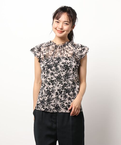 アナイ 38 タペストリープリントラッフル　ブラウス アナイ 38 タペストリープリントラッフル ブラウス