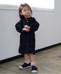 quoti use fith | ネルチェック 長袖 ひざ下丈 ワンピース(シャツワンピース)