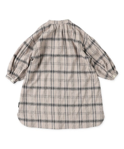 quoti use fith（クゥオティ　ユース　フィス）の「ネルチェック 長袖 ひざ下丈 ワンピース（シャツワンピース・キッズ・アイボリー/ネイビー・90/80/100/110/130/120）」の16枚目の写真