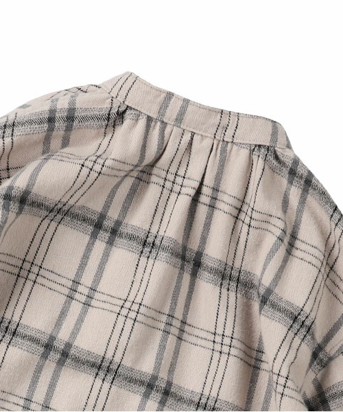 quoti use fith（クゥオティ　ユース　フィス）の「ネルチェック 長袖 ひざ下丈 ワンピース（シャツワンピース・キッズ・アイボリー/ネイビー・90/80/100/110/130/120）」の12枚目の写真