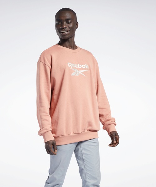Reebok(リーボック)の「クラシックス ベクター クルー スウェットシャツ / Classics Vector Crew Sweatshirt(スウェット・メンズ・オフホワイト/ネイビー×ホワイト/ブラック/ピンク系その他/ホワイト×ブルー・LARGE/X-LARGE/XXX-LARGE/XX-LARGE/MEDIUM/X-SMALL/SMALL)」の5枚目の写真