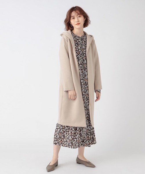 RIVE DROITE（リヴドロワ）の「ビンテージ風の花柄がこなれ感たっぷり　フラワープリントギャザーワンピース（ワンピース・レディース・ブラウン/ブラック・FREE）」の9枚目の写真