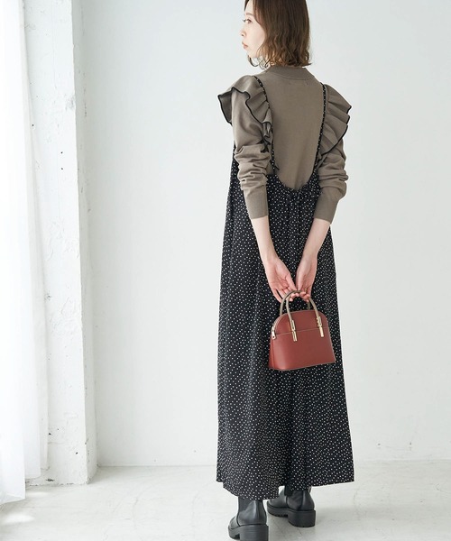 ROPE' PICNIC（ロペピクニック）の「【WEB限定】ルーズキャミワンピース（ワンピース・レディース・ブラック系その他/ブラック/サックスブルー/ベージュ系その他2・38）」の3枚目の写真